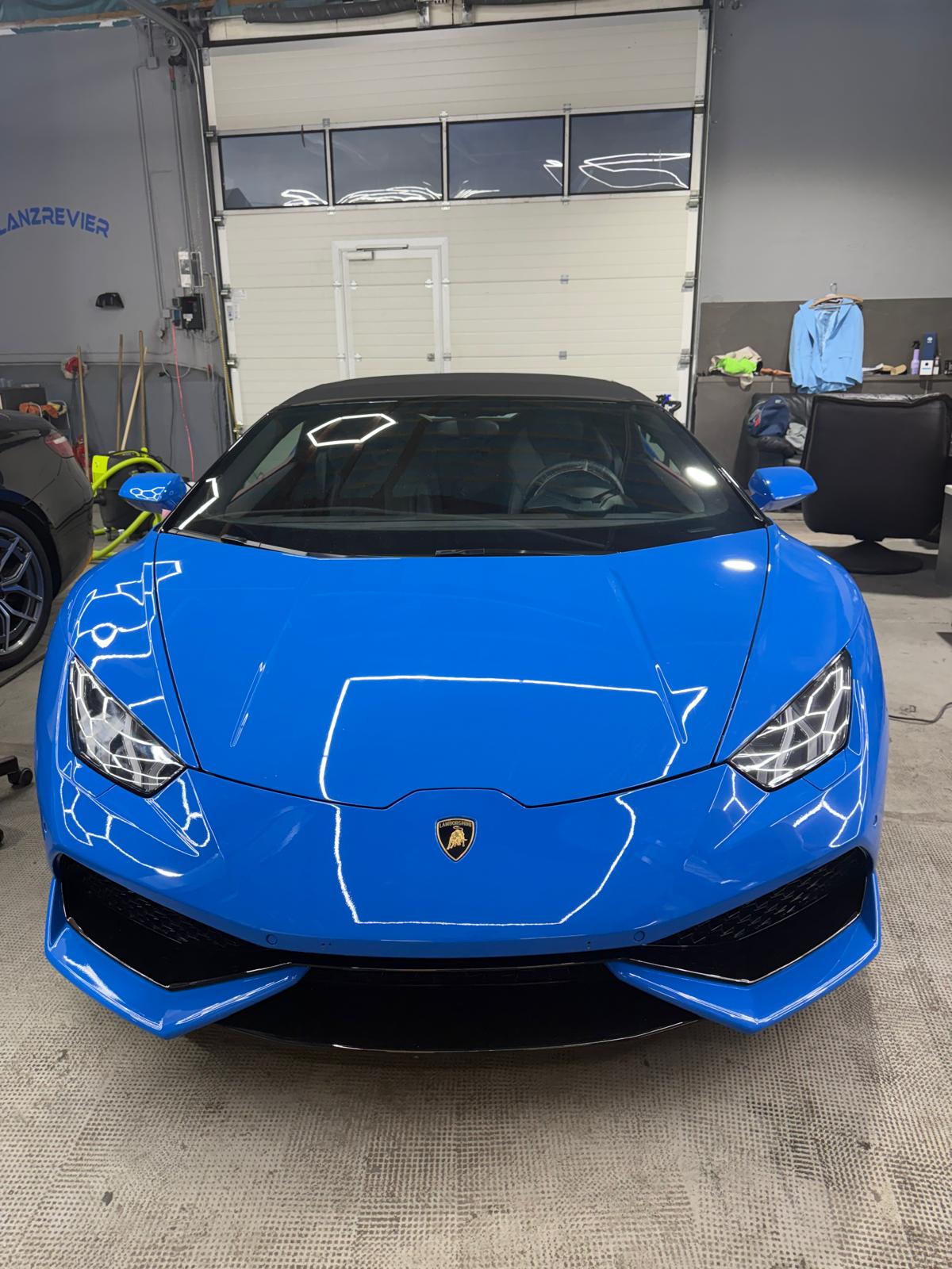 Lamborghini Huracán Frontansicht nach Lackveredelung